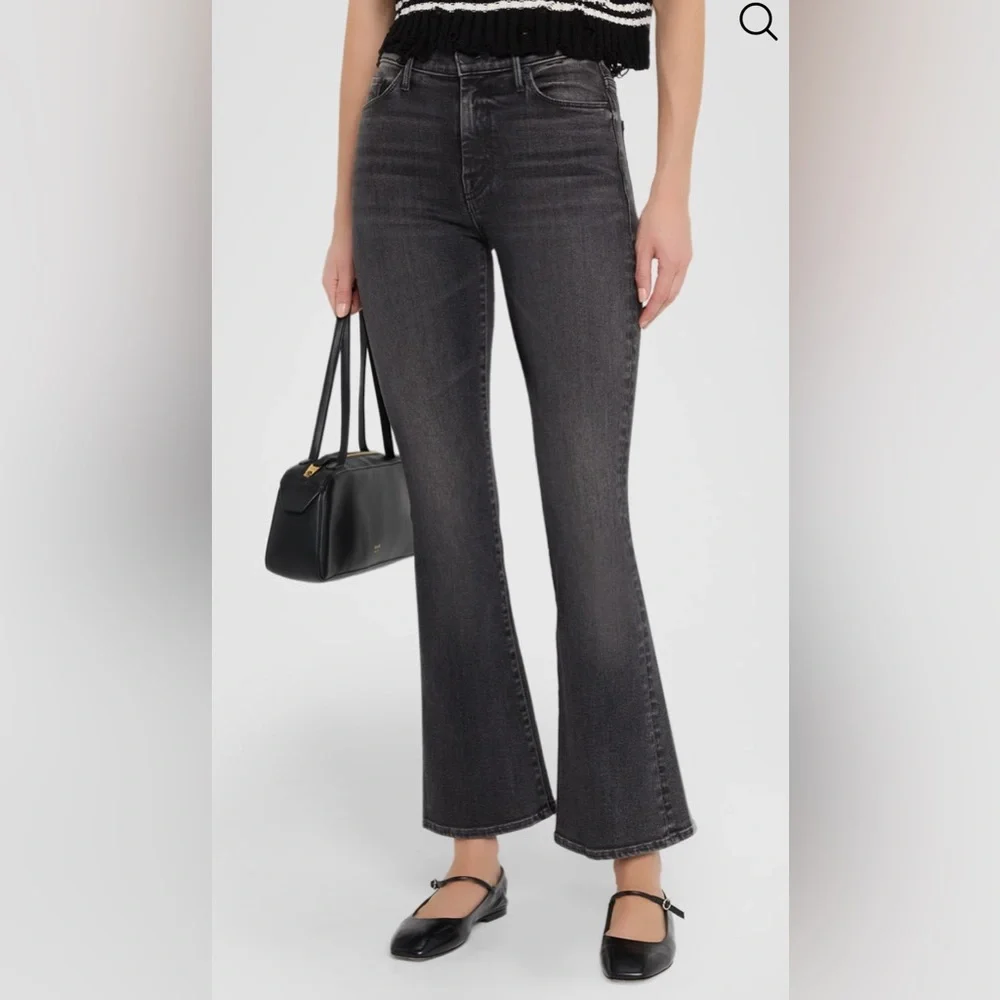 MOTHER Women's Charcoal Flare Jeans - Picture 2 of 7